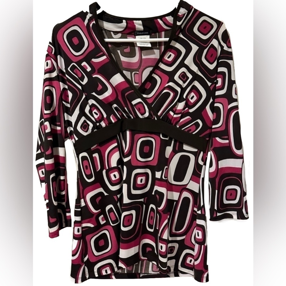 Maurice’s BlouseTop 3/4 Sleeve Colorful BOHO